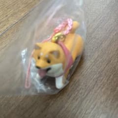もっちりフライングわんこ　ストラップ　柴犬のサムネイル