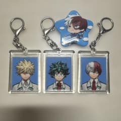 ヒロアカ　最強ジャンプ　証明写真　緑谷出久　爆豪勝己　轟焦凍　缶バッジのサムネイル