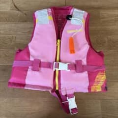 子供用 ライフジャケット ピンク スマイル柄のサムネイル