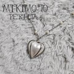 未使用✨ミキモト ペルリータ ネックレス ペンダント立体ハート型