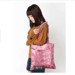 wego wc トートバッグ ベロア むらさき 紫のサムネイル