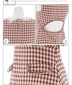 美品 チェック柄フリルドレス キャバ ジャケットなし❌ 即購入⭕️ 早い者勝ち✨のサムネイル