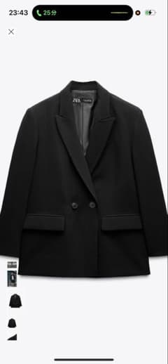 ZARA ダブルブレスト仕様オーバーサイズブレザーのサムネイル
