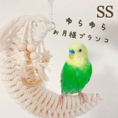 No.1140ゆらゆらお月様ブランコ SSサイズ バードトイ　インコのサムネイル