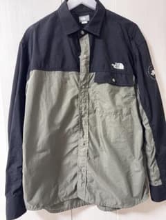 THE NORTH FACE ボックスシャツ L 黒/カーキのサムネイル