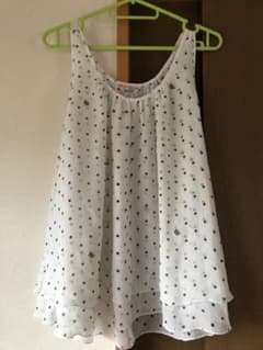 ロデオクラウンズ シフォン チュニック トップス ロゴ インナーのサムネイル