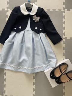 Mariarju フォーマルドレス 120cm 水色・ネイビーのサムネイル