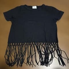 EGOIST フリンジデザイン ブラックTシャツのサムネイル