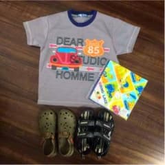キッズ サンダル 二足 20センチ 21センチ 【Ｔシャツ・ハンカチおまけ】のサムネイル