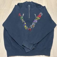 ネイビー ハーフジップ セーターのサムネイル