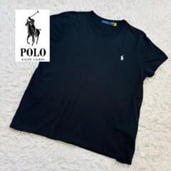 現行タグ ポロラルフローレン 半袖Tシャツ レディース 黒 ポニー刺繍 L