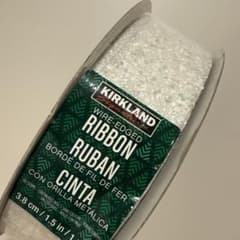 【メルカリ祭限定】コストコ ワイヤーリボン 大量12巻まとめ売り 資材 コストコ KIRKLAND ワイヤー入りリボン 白ラメ メッシュ クリスマス