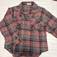 子供服　BANSHIES 長袖シャツ レッド・ネイビー・イエローチェックのサムネイル