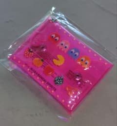 新品未開封★【パックマン】カラビナ付 ミニクリアポーチ ピンク　バンダイ