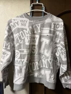 TOMMY JEANS 総柄 スウェット グレー Mサイズのサムネイル