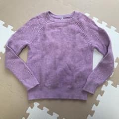 UNIQLO KIDS ニット セーター 130 パープルのサムネイル