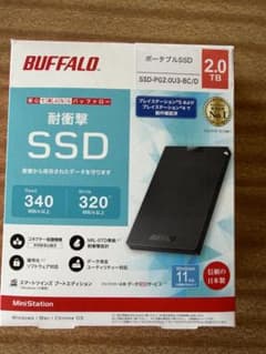 BUFFALO バッファロー 外付けSSD ポータブル ブラック 2TBのサムネイル