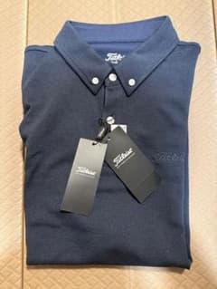 【未使用】Titleist ゴルフウェア ポロシャツ ネイビー Lのサムネイル