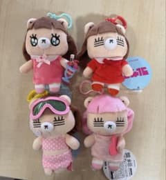 コレサワ ぬいぐるみ マスコット れ子ちゃん 4個セットのサムネイル