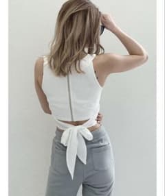 GYDA 完売品　バックジップリボンショートトップスのサムネイル