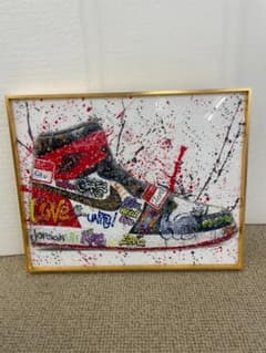 水晶絵 NIKE ナイキ スニーカー アートパネル 絵 絵画 額絵 額縁