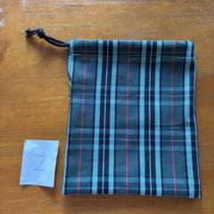 チェック柄 巾着袋のサムネイル