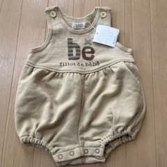 bebe イエロー系ベージュロンパース 80cmのサムネイル