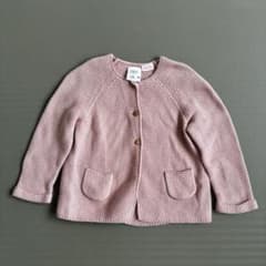 ZARA ベビー ニットカーディガン ピンクのサムネイル