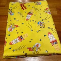 生地 コットンオックスプリント　おさるのジョージ ハギレのサムネイル