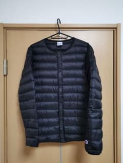 champion　ノーカラーダウンジャケット　黒のサムネイル