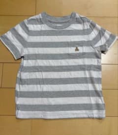 GAP ギャップ ボーダー 半袖Tシャツ くま刺繍 ポケット付き 110のサムネイル