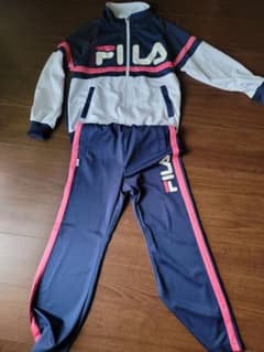FILA キッズ ジャージ 上下セット ネイビー ピンクのサムネイル