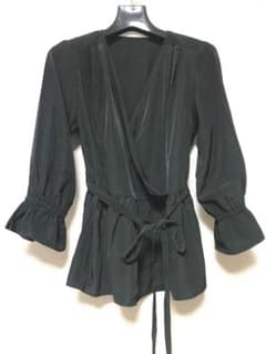 ☆新品☆【VIS】ドットキャンディースリーブカシュクールブラウスのサムネイル