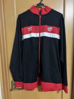 UMBRO トラックジャケット USAロゴ ブラック レッド XLのサムネイル
