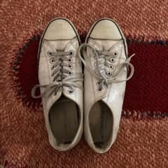 90s usa製 converse all star 白 レザー vintageのサムネイル
