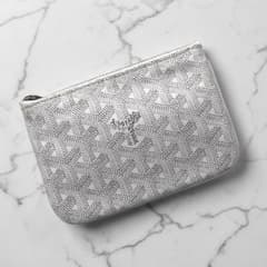 極美品 GOYARD ゴヤール セナ ミニ ポーチ コインケース 小物入れ 白