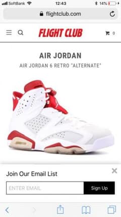Air Jordan 6 赤白のサムネイル