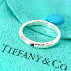 【美品】 TIFFANY&Co. リング　スタッキング　サファイア　10号 美品 ティファニー スタッキング バンド サファイア リング 約10号