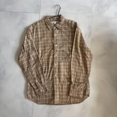 JW ANDERSON UNIQLO チェック長袖シャツ ベージュ Sのサムネイル