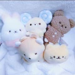 匿名配送】サンエックス♡シュガーココムーてのりぬいぐるみ 5点セット