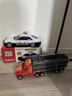ポケットトミカ ビッグシリーズ おかたづけパトカー　おまけトレーラーセット