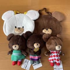 くまのがっこう　フェイス型トートバッグ　ぬいぐるみ　まとめ売り