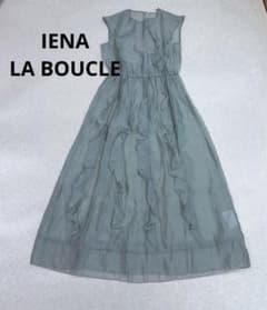 イエナ ラブークル シルクナイロンラッフルドレス グリーン 36 イエナ 