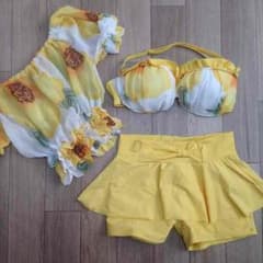 ヒマワリ水着3点セットのサムネイル