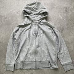 GAP フルジップパーカー デカロゴ 短丈 グレー Y2K Lサイズ - メルカリ