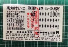 ハルウララ☆馬券①　武豊騎乗のサムネイル