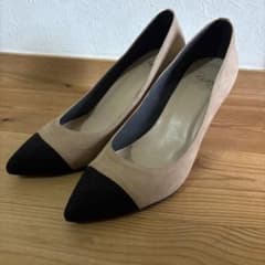 Rezoy パンプス ベージュ×ブラック バイカラーのサムネイル