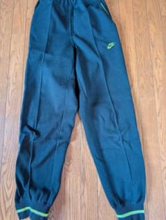 希少 90s00s オールドナイキ 銀タグ トラックパンツ 黒 ネオン Lのサムネイル