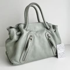 フルラ FURLA ハンドバッグ カルメン ギャザー レザー 巾着バッグ