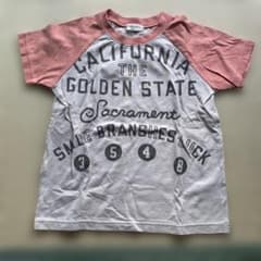 BRANSHES ラグラン半袖Tシャツ 130cm ロゴプリントブランシェスのサムネイル